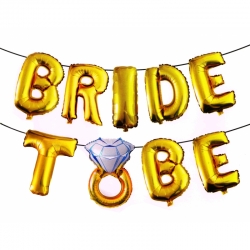 Zestaw balonów na panieński złoty BRIDE TO BE
